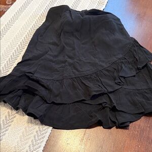 Express Asymmetrical Black Ruffle Skirt